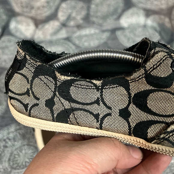 Coach Woman's Monogram No Lace Slip-On Sneakers | 7 or EU 37 - Picture 7 of 9